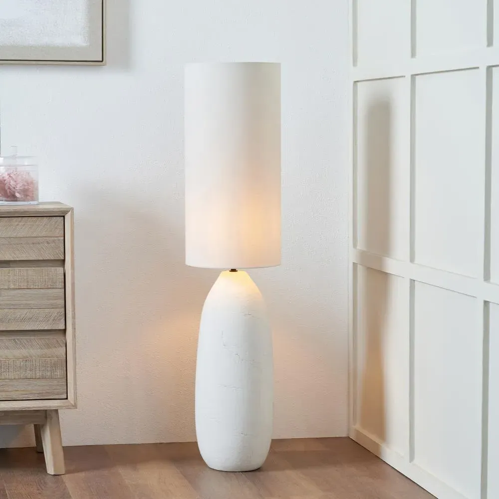 Erika Floor Lamp - White, Ceramic product