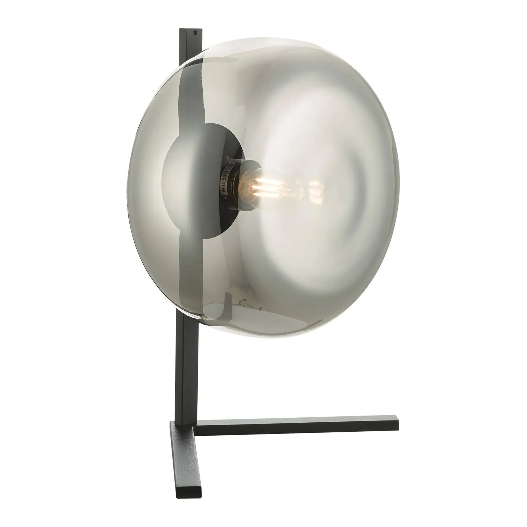 Erla Table Lamp - Smoked Glass, Matt Black product