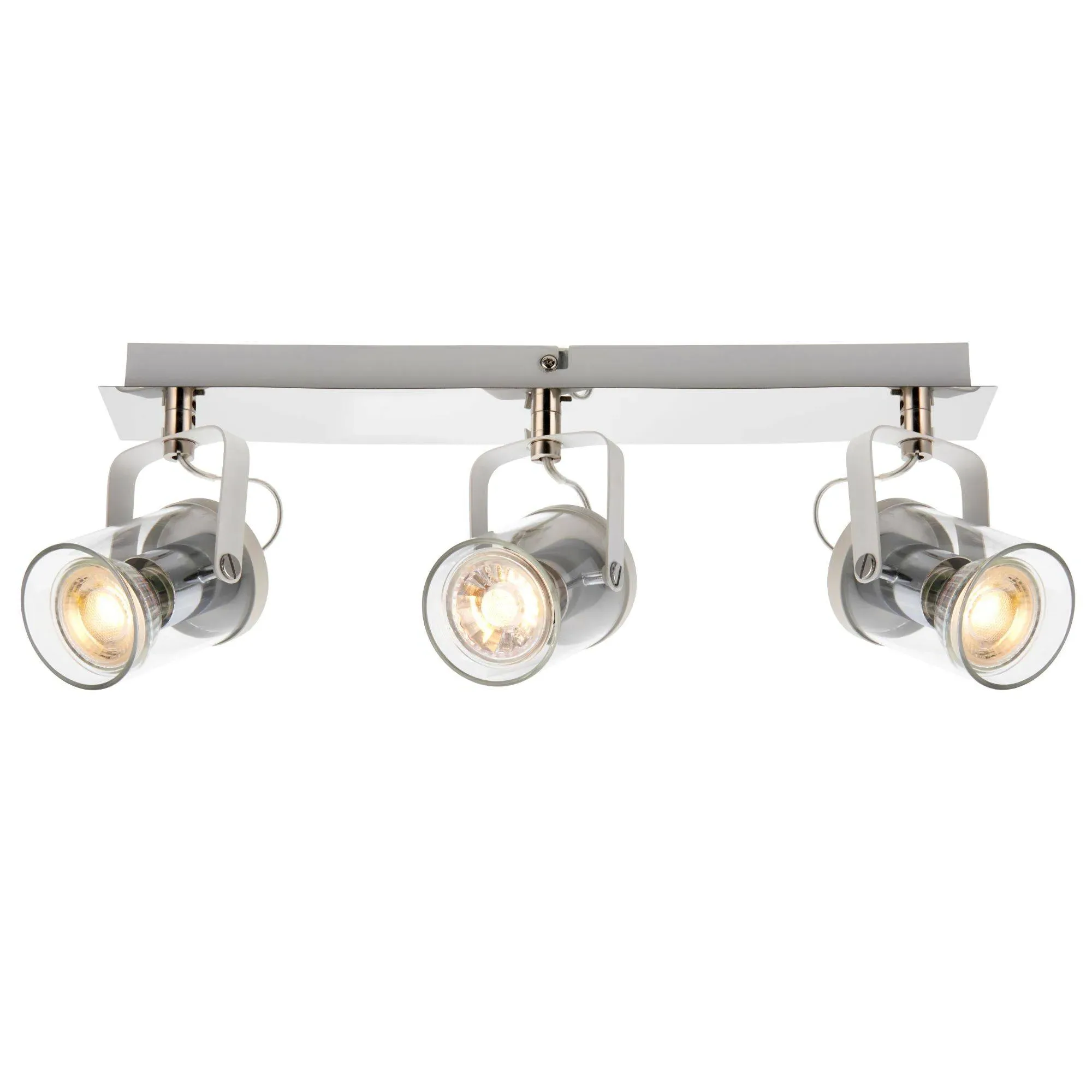 Errol 3-Light Bar Spotlight Ceiling Light - Polished Chrome, Glass product