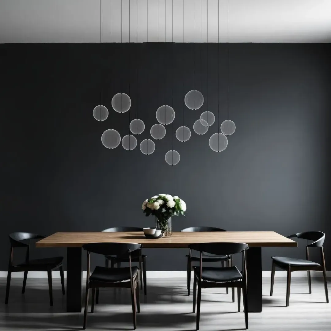 Espardello 8-Light LED Pendant Ceiling Bar - Matte Black, Glass product
