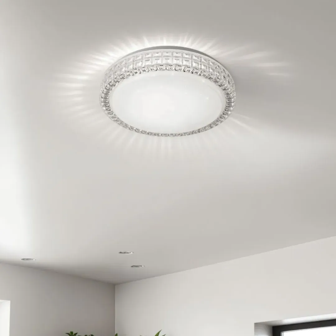 Estee Small Round LED Flush Ceiling Light - Crystal product