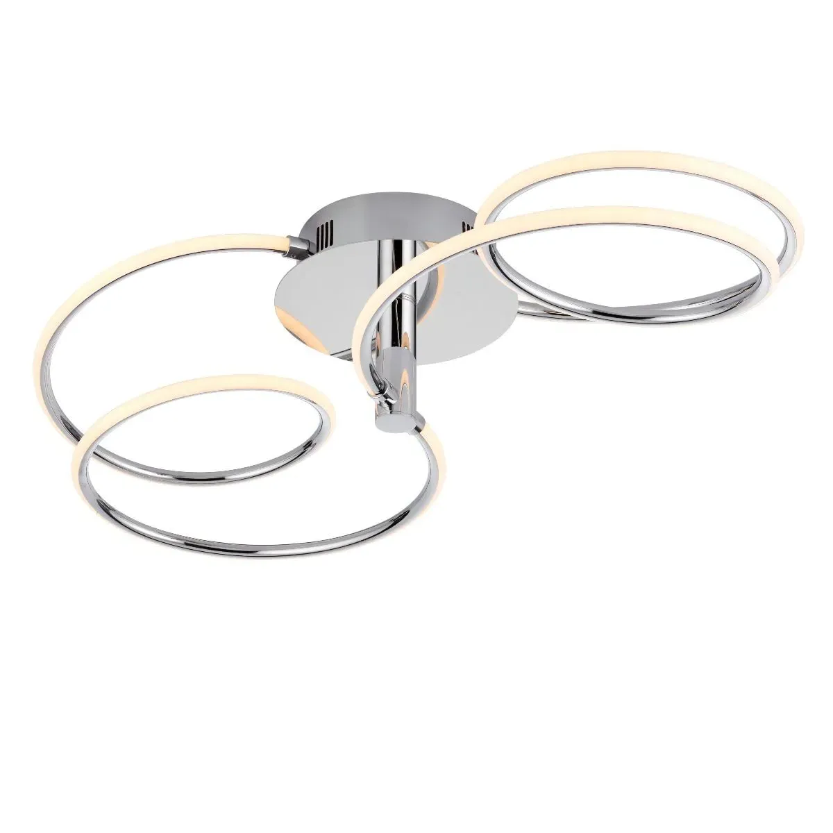 Eterne Large LED Semi Flush Ceiling Light - White, Chrome product