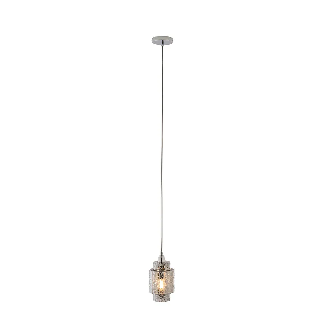 Evelle Single Pendant - Chrome, Smoke Grey Glass product