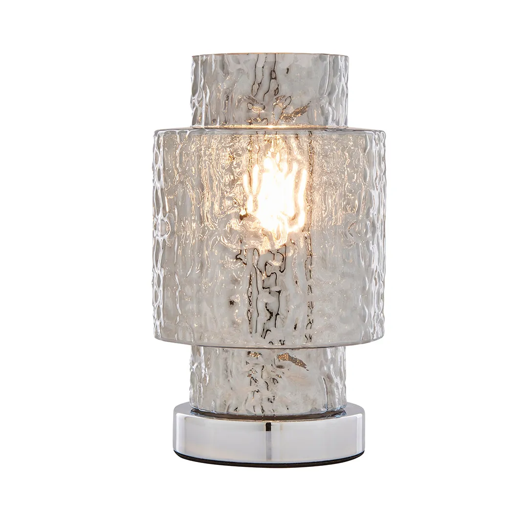 Evelle Touch Table Lamp with Dimmer - Chrome, Glass product