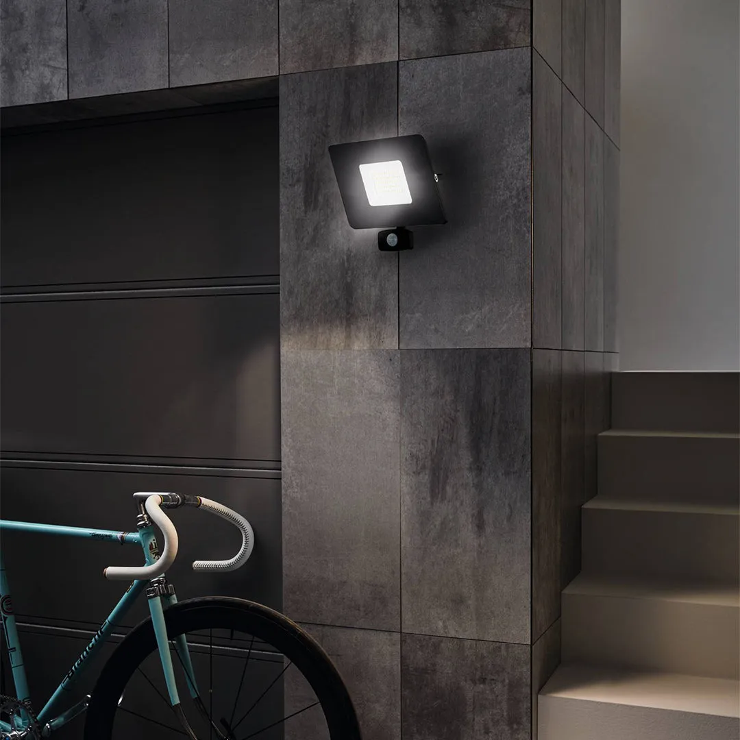 Faedo Outdoor PIR LED Flood Light - Black, Aluminium product