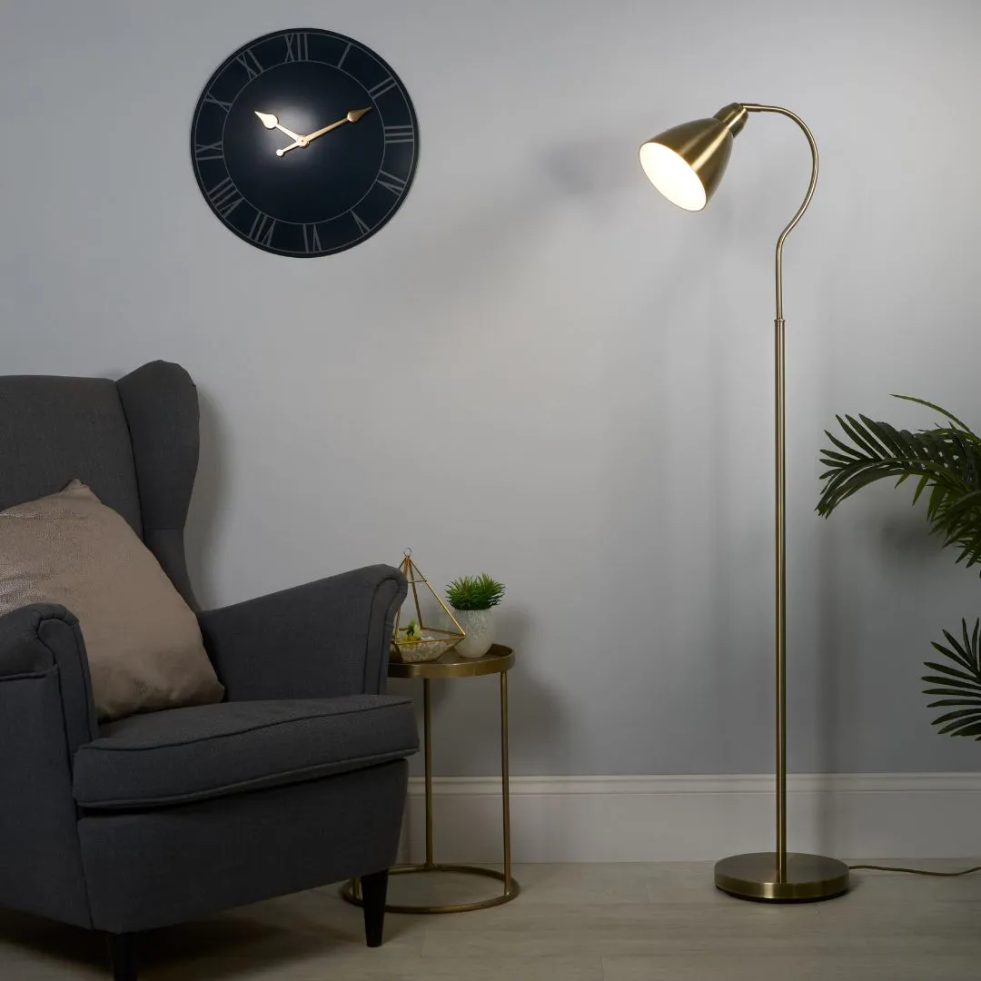 Fairfax Task Floor Lamp Adjustable Head - Antique Brass product