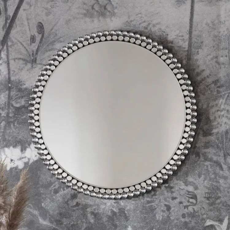 Fallon Round Mirror - Silver product