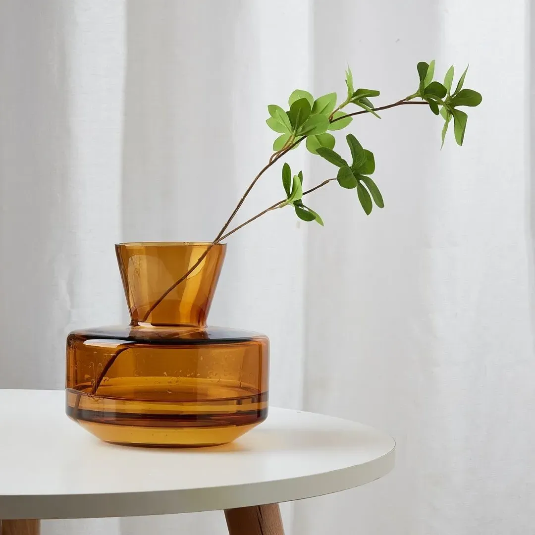 Felix Cylindrical Glass Vase - Amber product