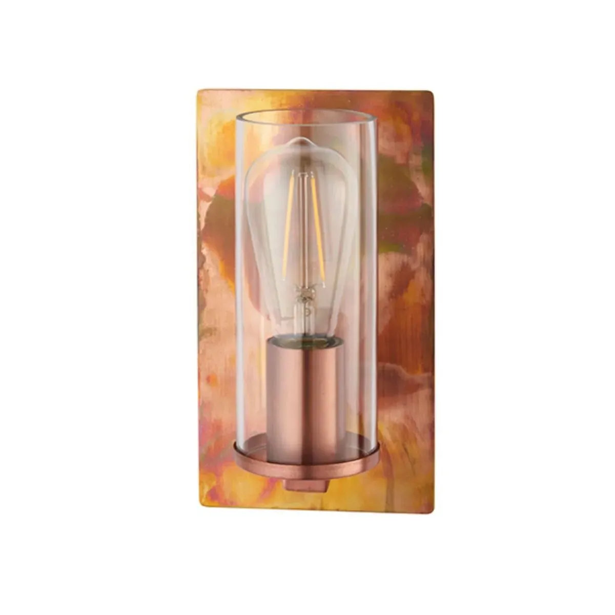 Ferrero Single Light Wall Bracket - Copper, Glass product