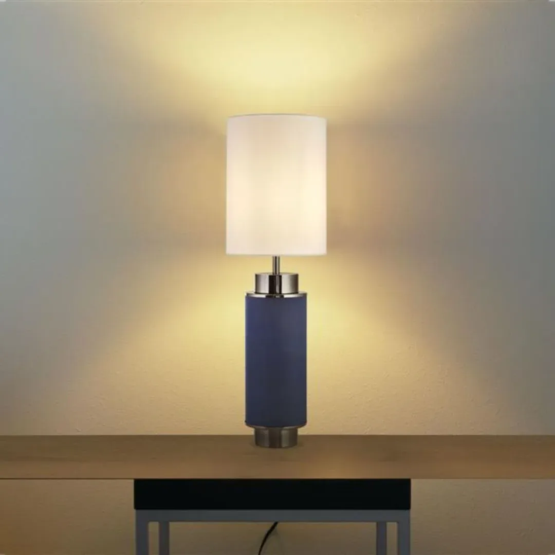 Flask Table Lamp - Navy, Linen product