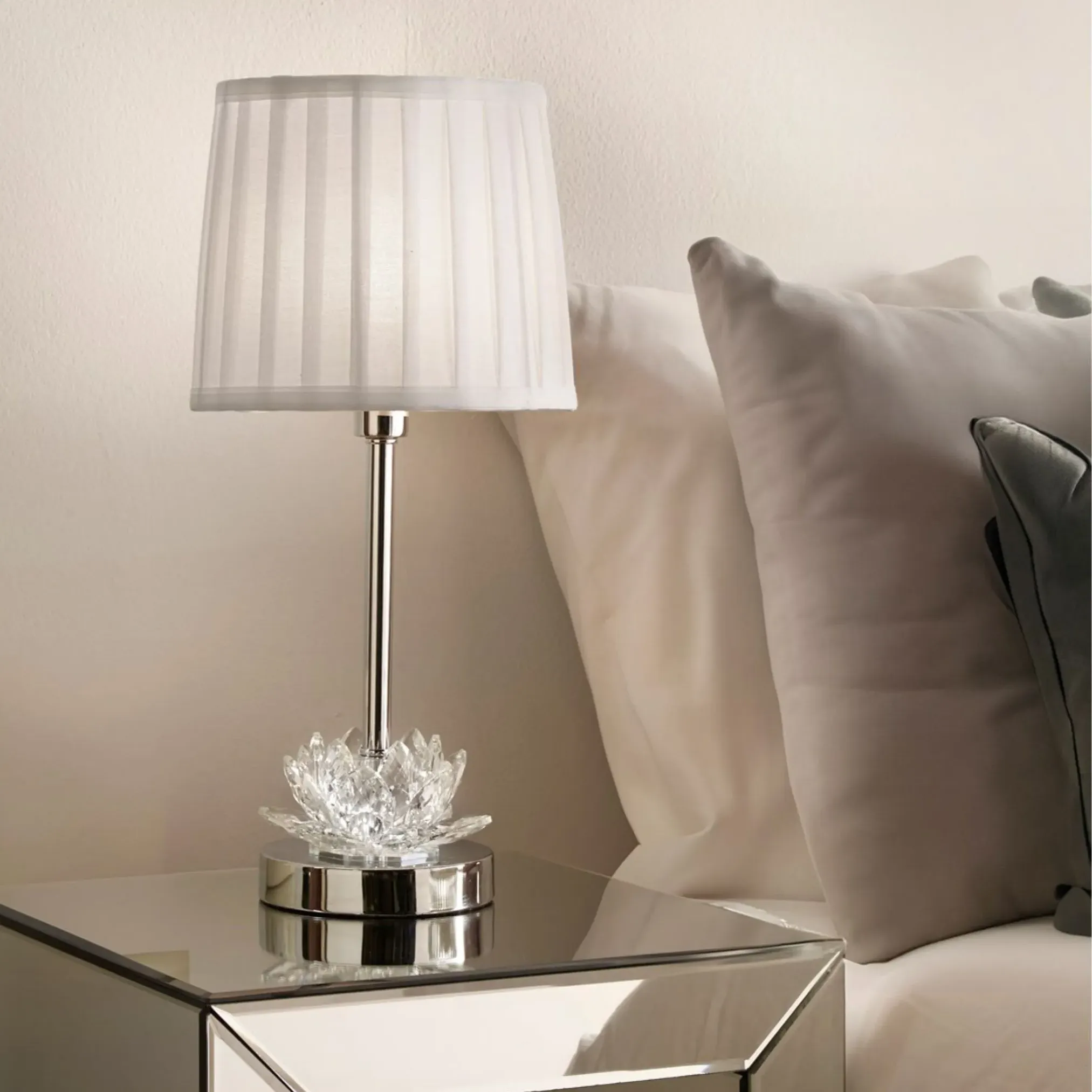Florence Table Lamp - Chrome, Crystal product