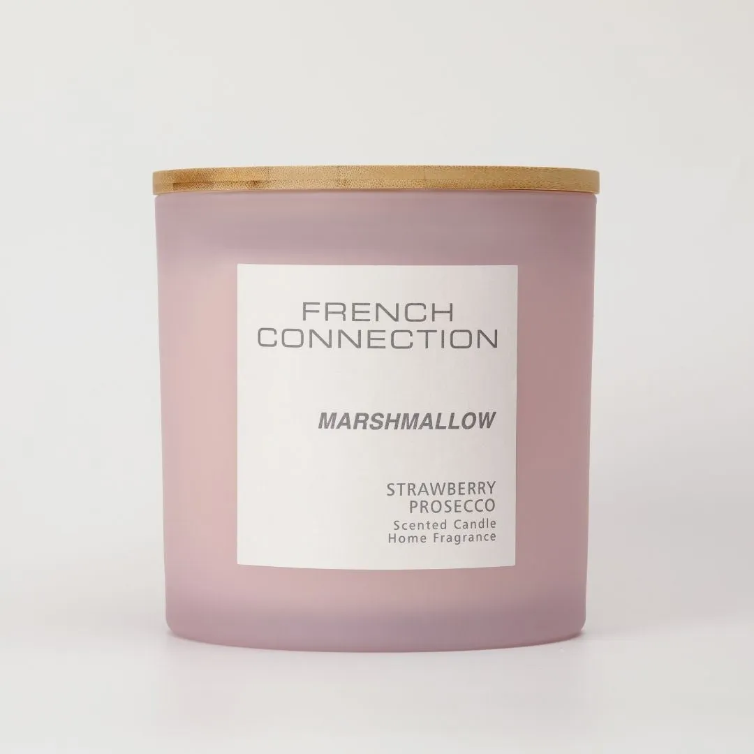 French Connection Marshmallow 4-Wick Scented Candle - Pink, Glass product