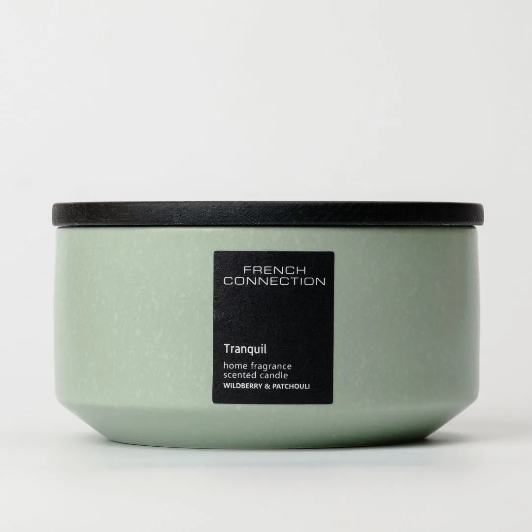 French Connection Tranquil 3-Wick Scented Candle - Green product
