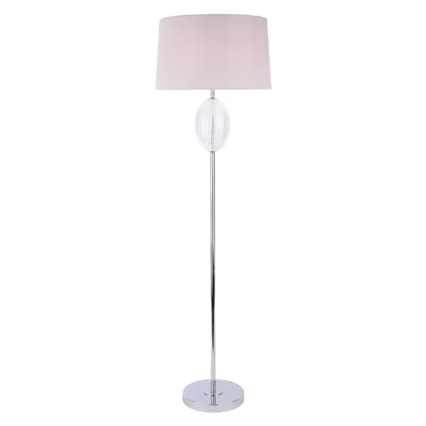 Freya Ribbed Glass Floor Lamp - Grey product