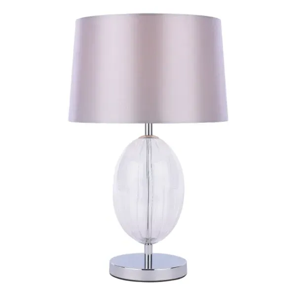 Freya Ribbed Glass Table Lamp - Grey product