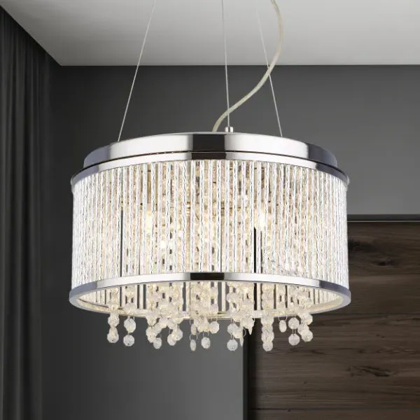 Gabbanna 5-Light Ceiling Pendant - Polished Chrome, Crystal product
