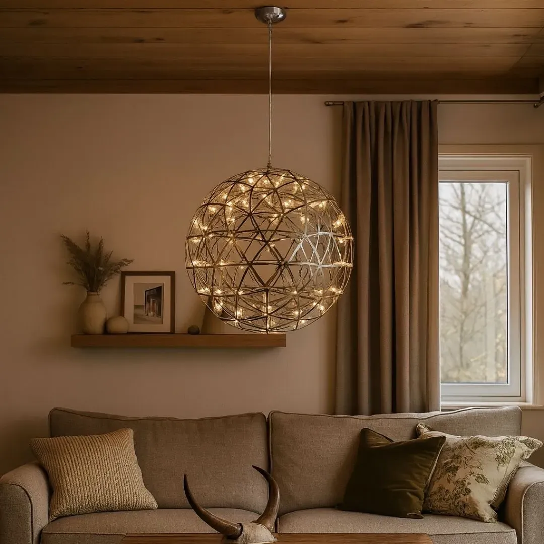 Galaxy Ball LED Ceiling Pendant - Chrome, Metal product