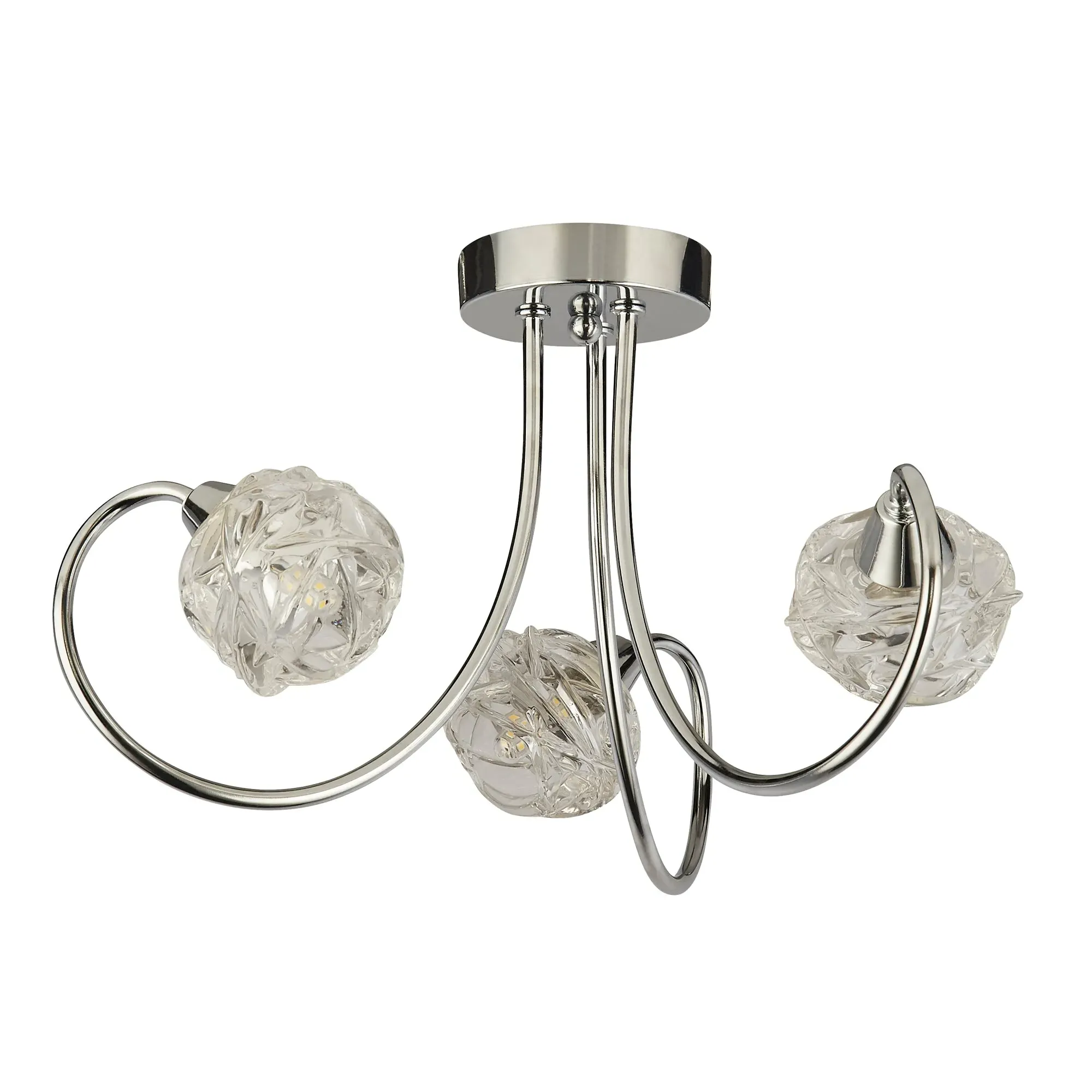 Garth Semi Flush 3-Light Ceiling Light - Polished Chrome product