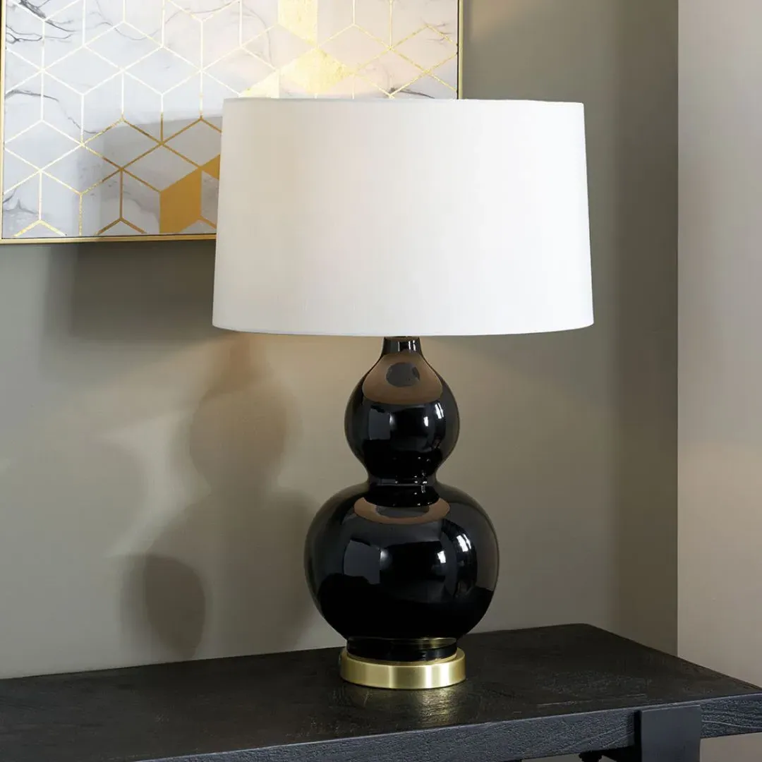 Gatsby Ceramic Table Lamp - Black, Gold product