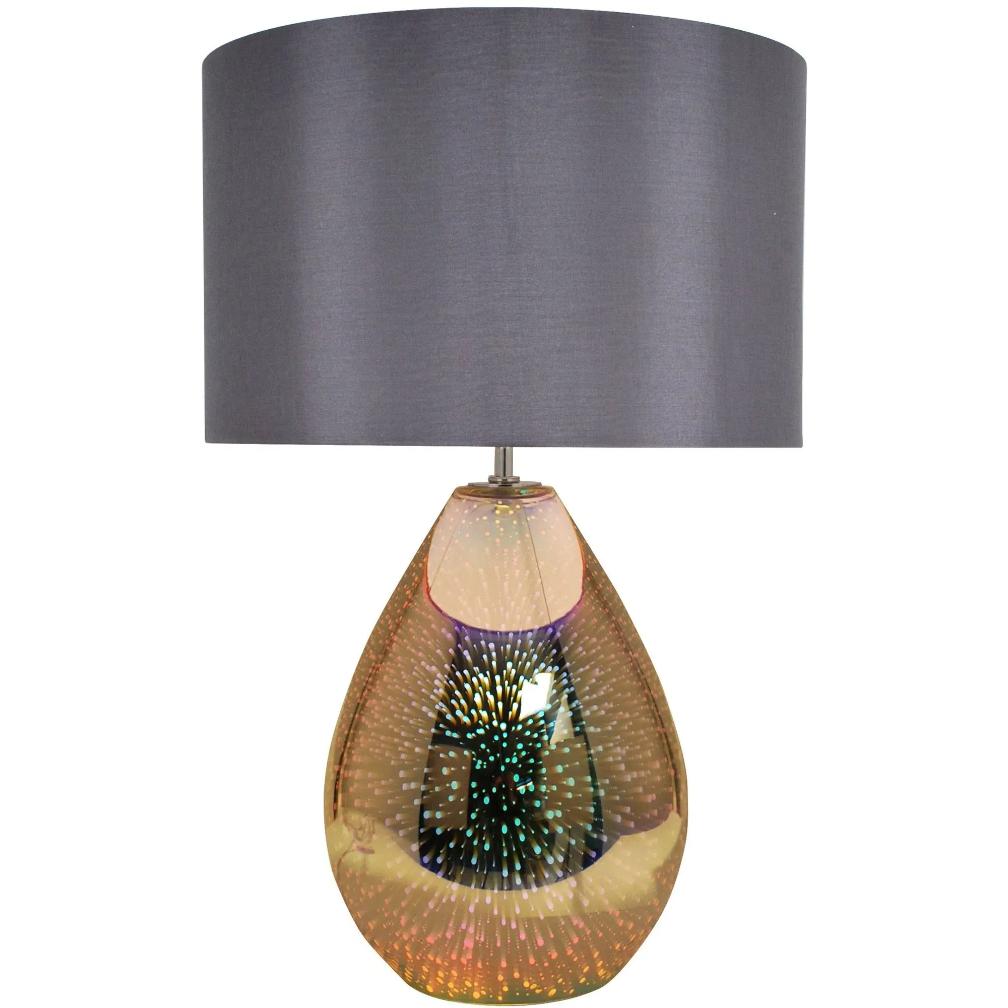 Geller 61cm Glass Table Lamp - Smoked, Grey product