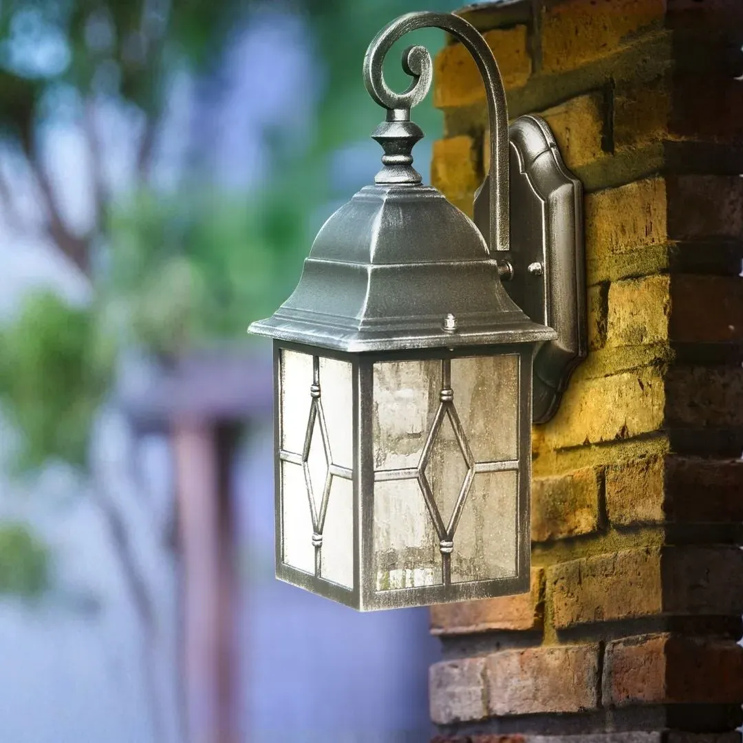 Genoa Outdoor Wall Light - Black Silver, Cast Aluminium product