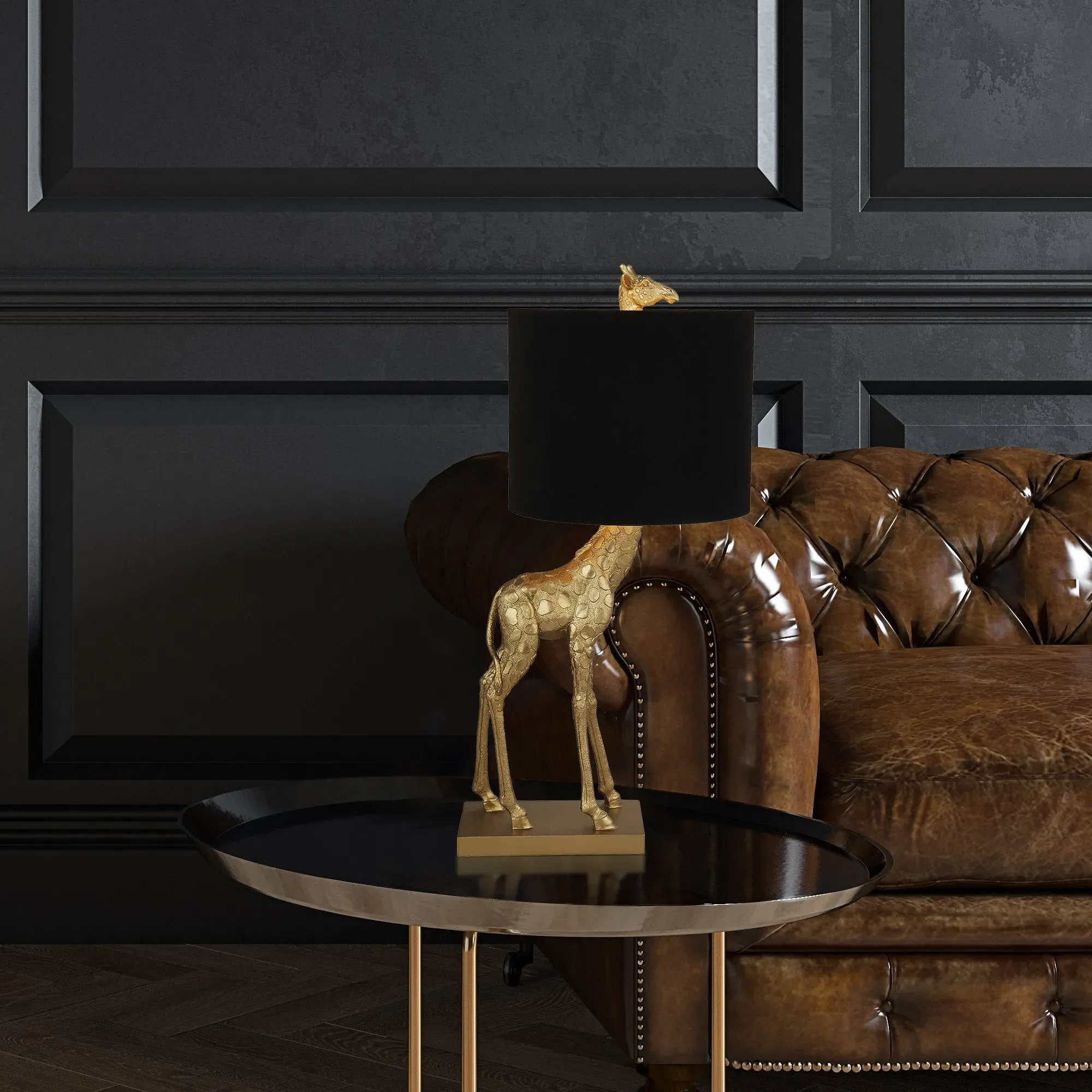 Gerald Giraffe Table Lamp - Gold, Black product