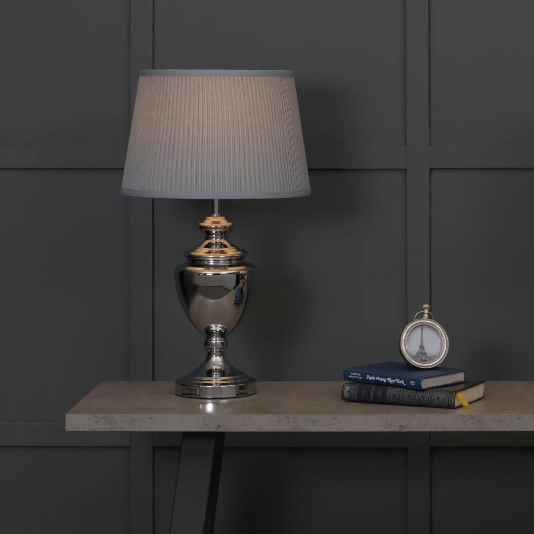 Giona Table Lamp - Grey, Polished Chrome product