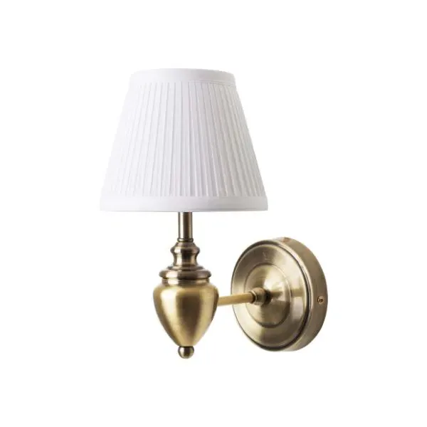 Giona Wall Light Dimmable - Antique Brass, White Cotton product
