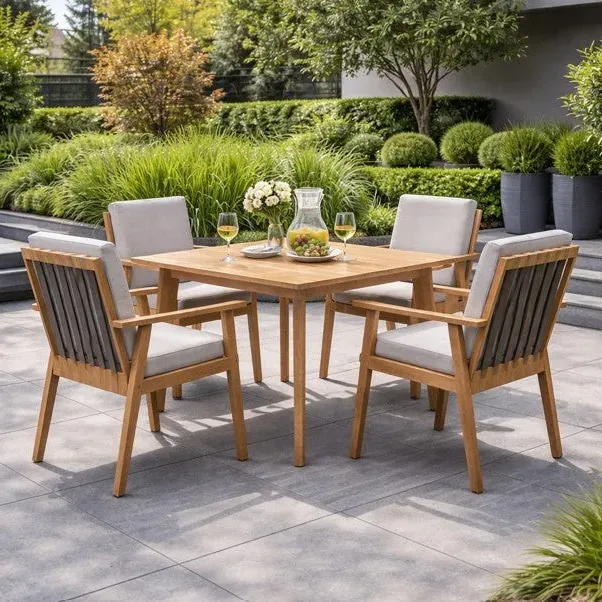 Gold Coast 4-Seater Outdoor Dining Set - Aluminium product