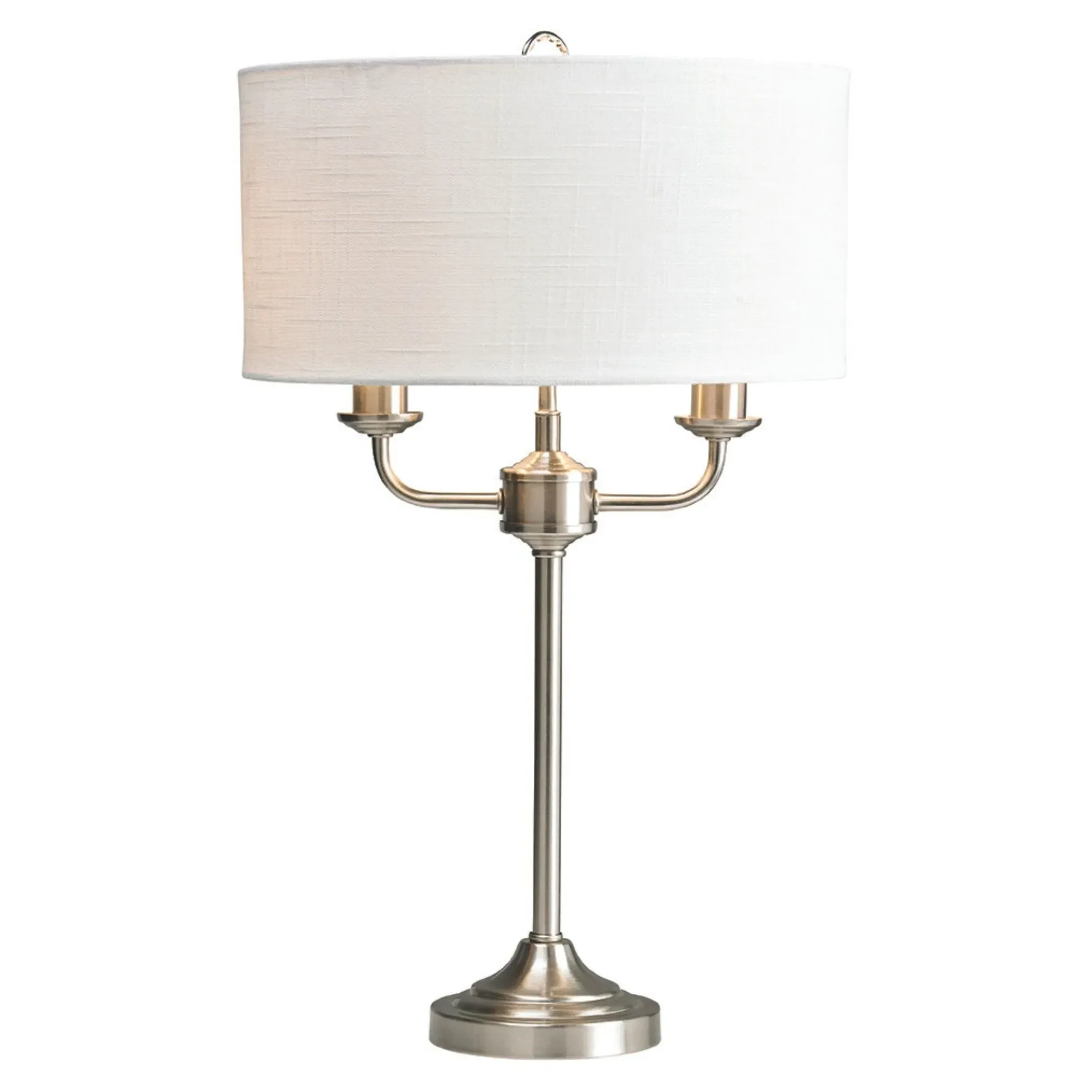 Grantham 2-Light Candelabra Table Lamp - Satin Nickel product