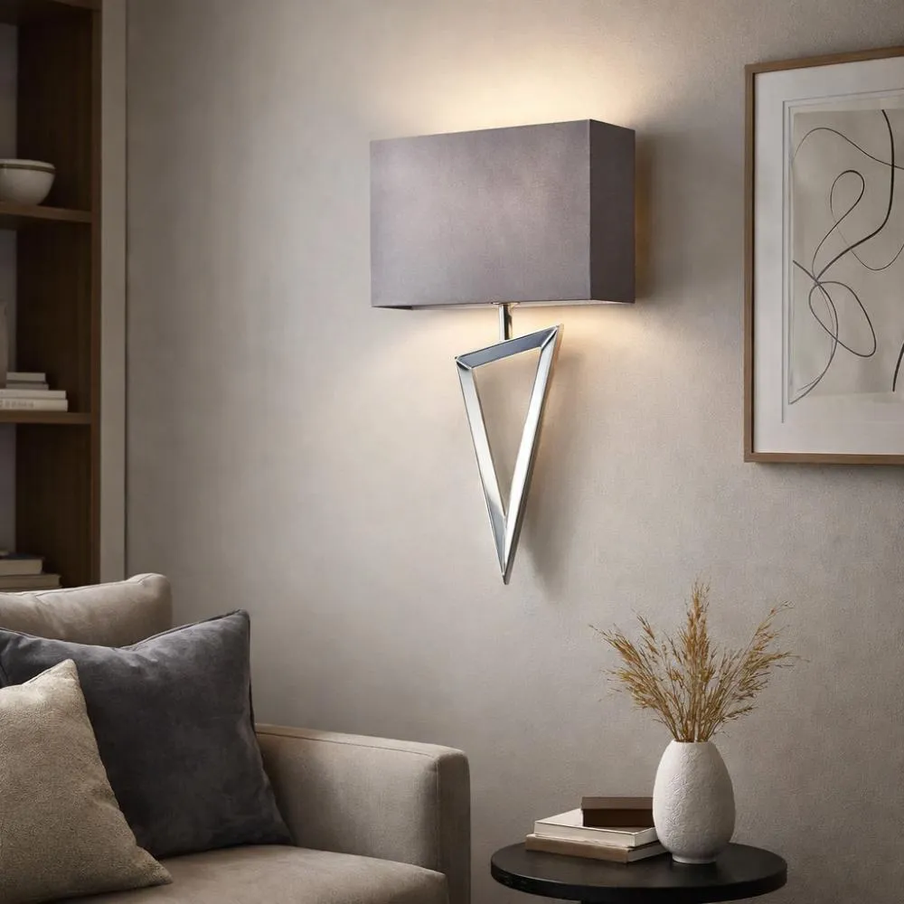 Gresham Wall Light - Polished Chrome, Pewter product