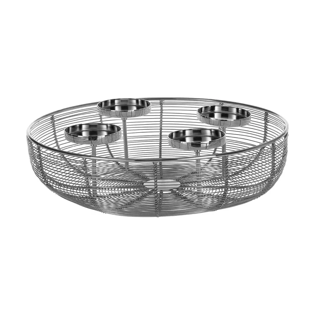 Hagony Multi Candle Holder - Silver, Nickel-Plated Aluminium product