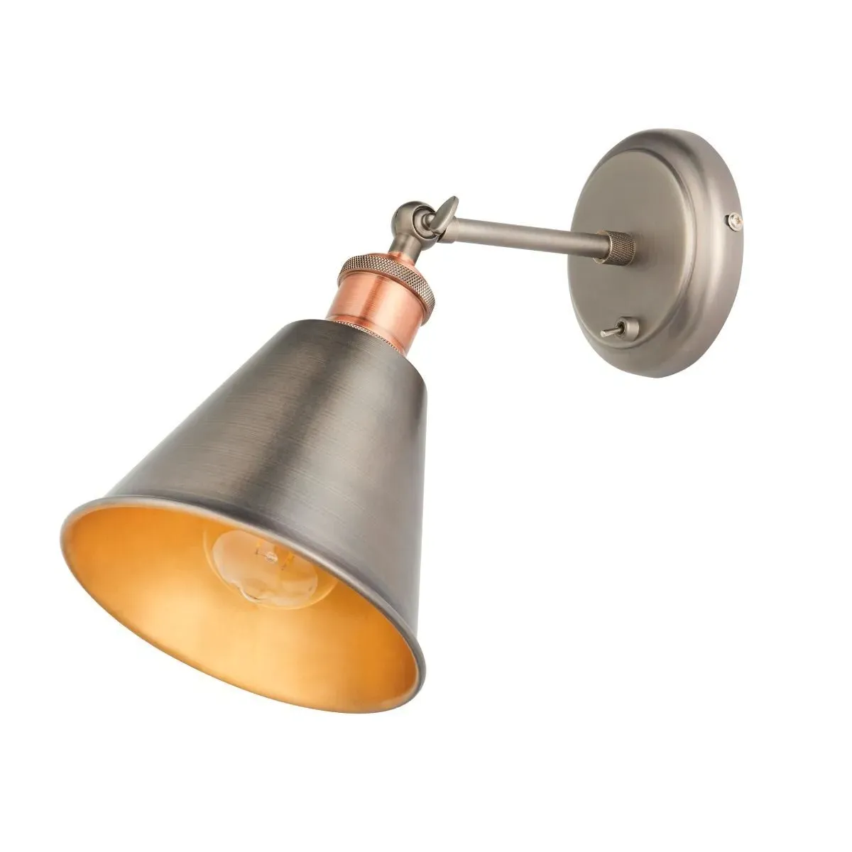 Hal 1-Light Wall Light - Pewter, Copper product