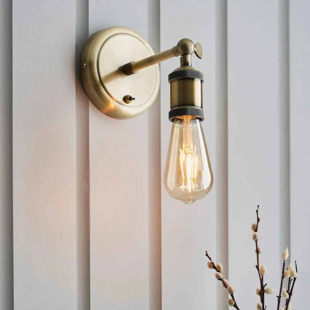 Hal Industrial Wall Light Adjustable - Antique Brass product