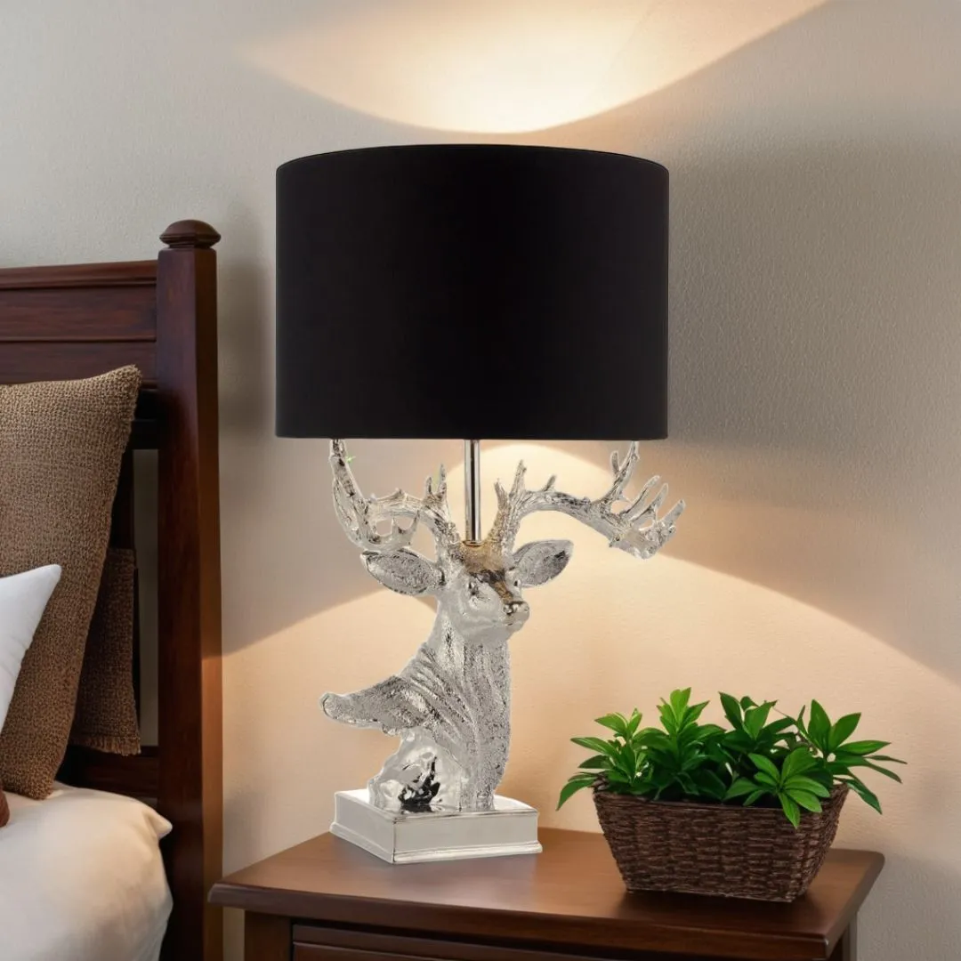 Hamish Stag Table Lamp - Silver, Chrome product