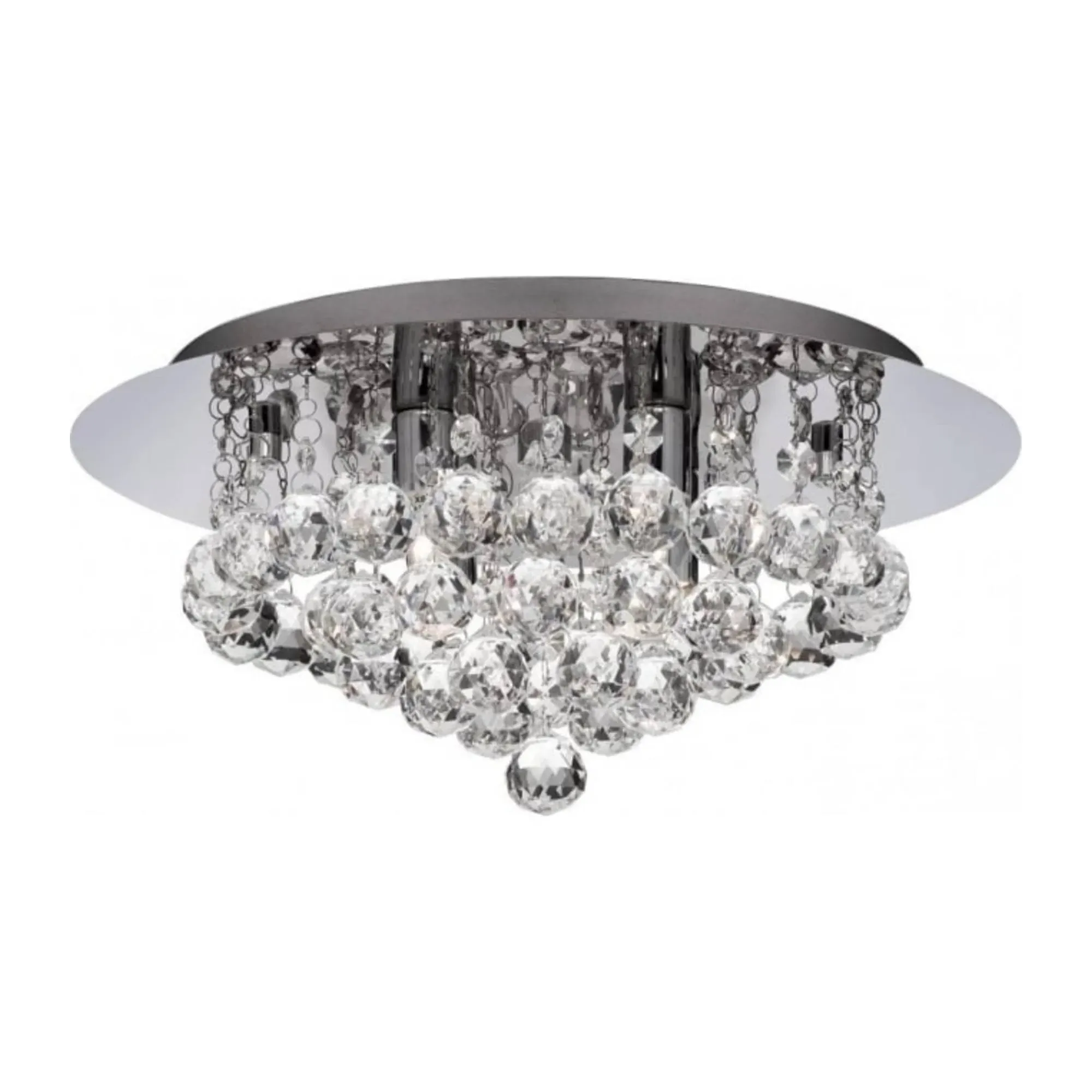 Hanna Round 4-Light Semi-Flush Ceiling Light - Chrome, Crystal product
