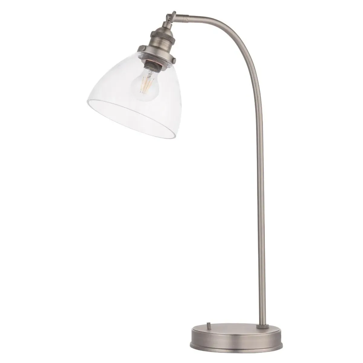 Hansen Glass Dome Table Lamp - Brushed Silver product