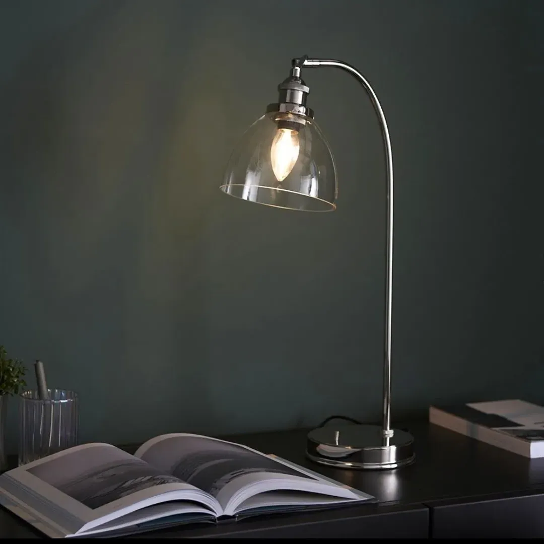 Hansen Task Table Lamp - Polished Nickel, Glass product