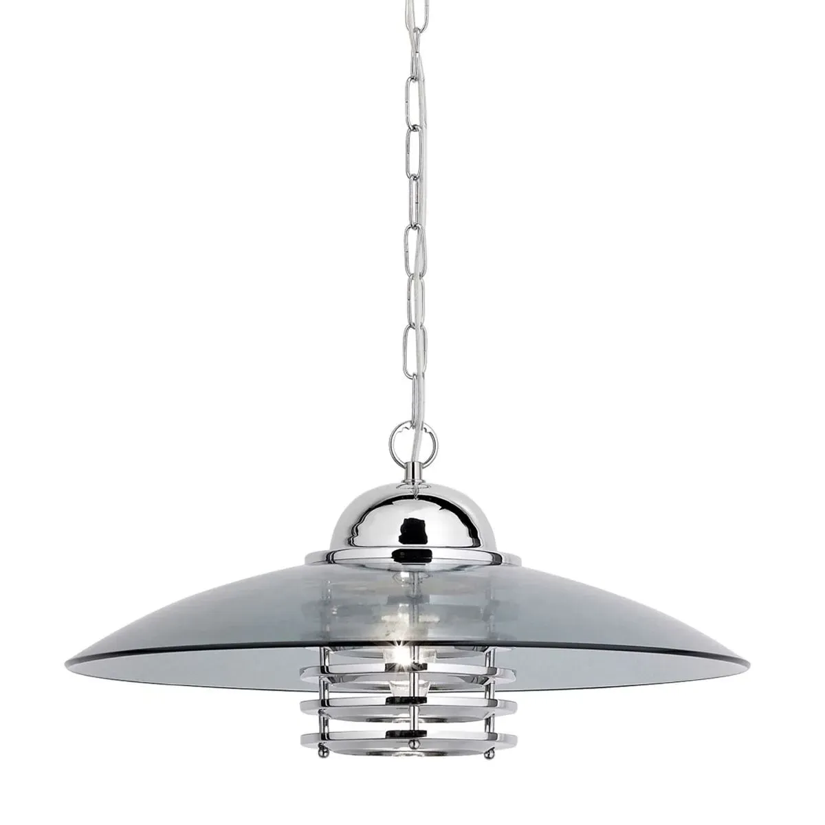 Hattie Pendant Ceiling Light - Polished Chrome, Smoked Glass product