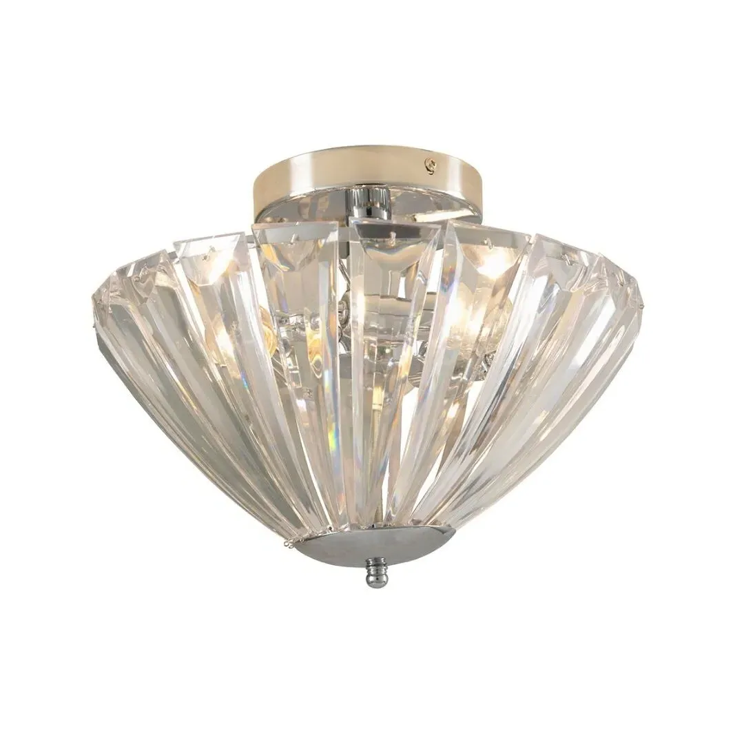 Haven 3-Light Flush Ceiling Light - Polished Chrome, Acrylic product