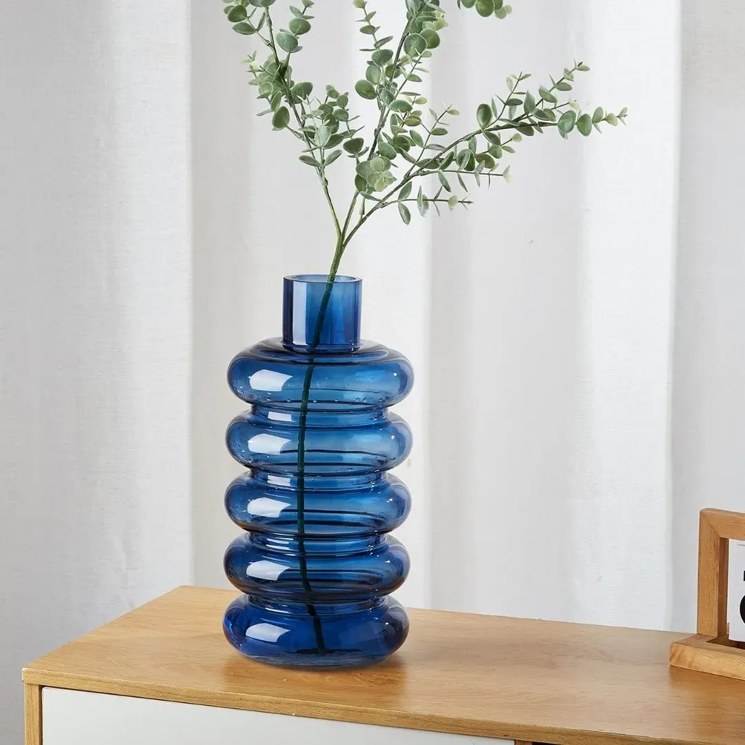 Heidi Bubble-Shaped Glass Vase - Blue product