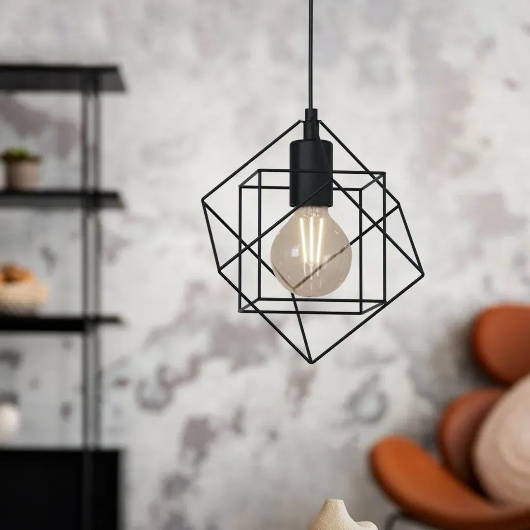 Helix 1-Light Pendant Ceiling Light - Black, Metal product