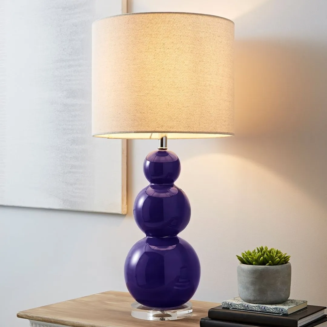 Helly Glass Table Lamp - Purple product