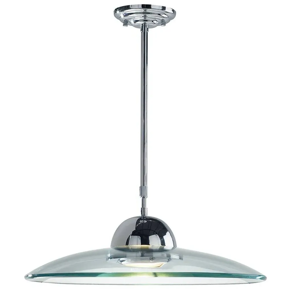 Hemisphere Pendant Ceiling Light - Polished Chrome, Glass product