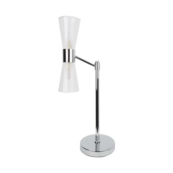 Herrera 2-Light Table Lamp - Polished Chrome, Glass product