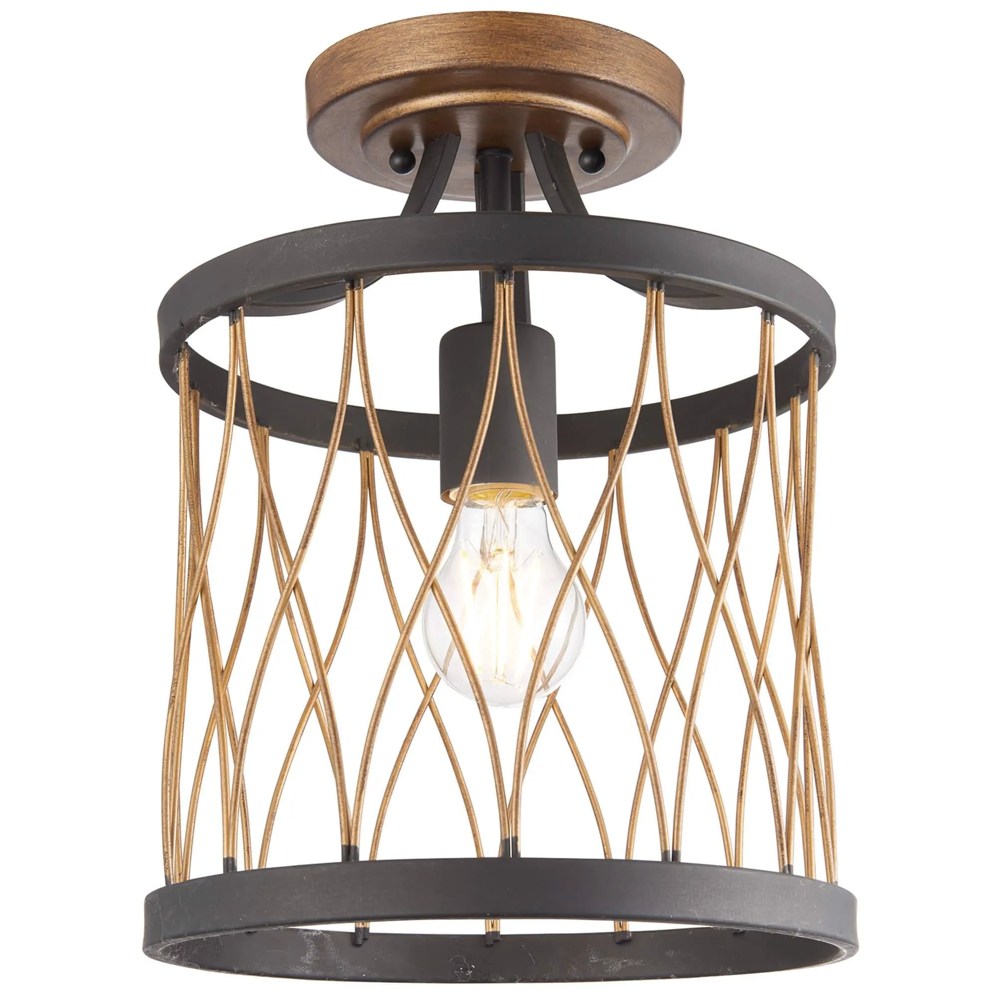 Heston Semi-Flush Ceiling Light - Bronze, Black product