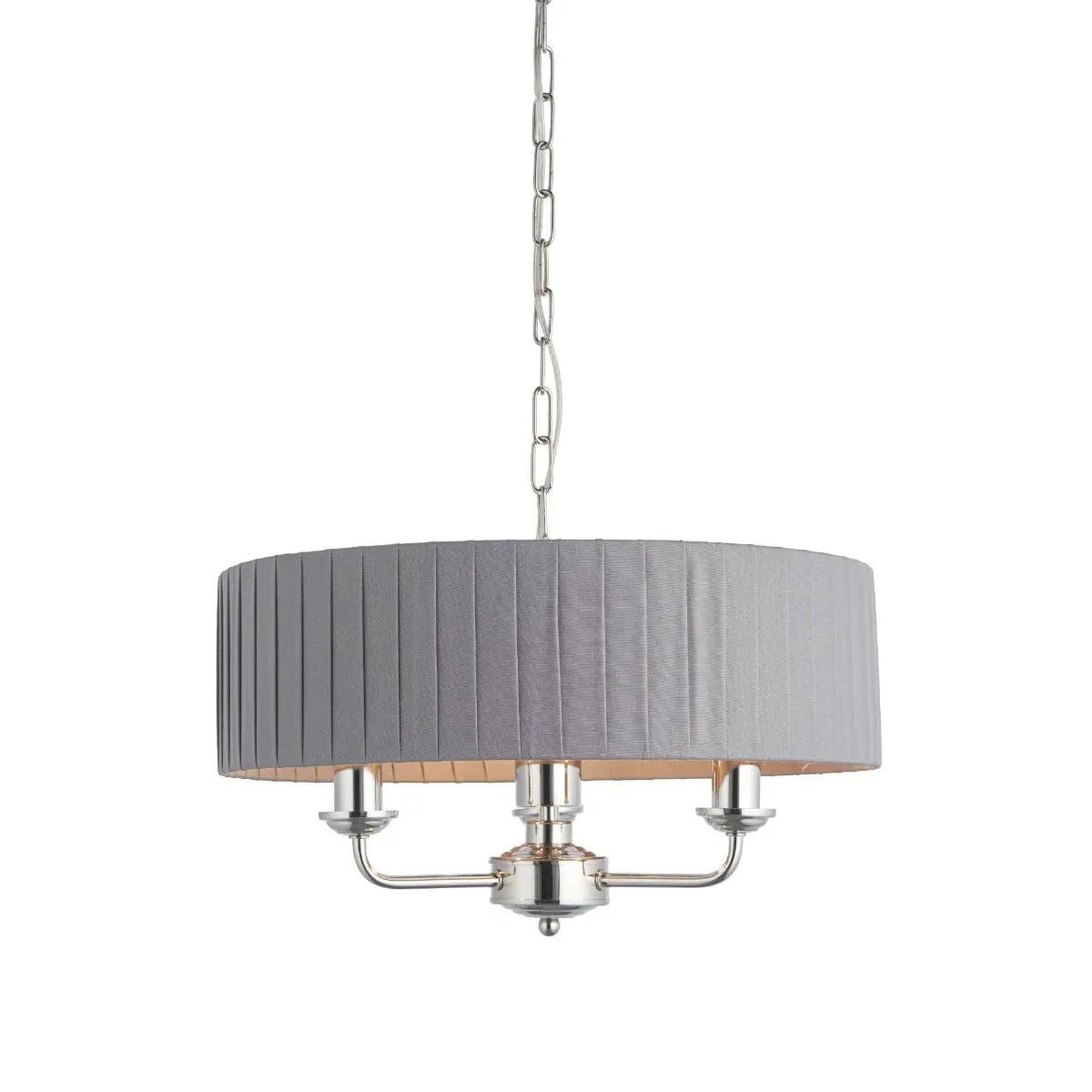 Highclere 3 Light Ceiling Pendant - Charcoal, Nickel product