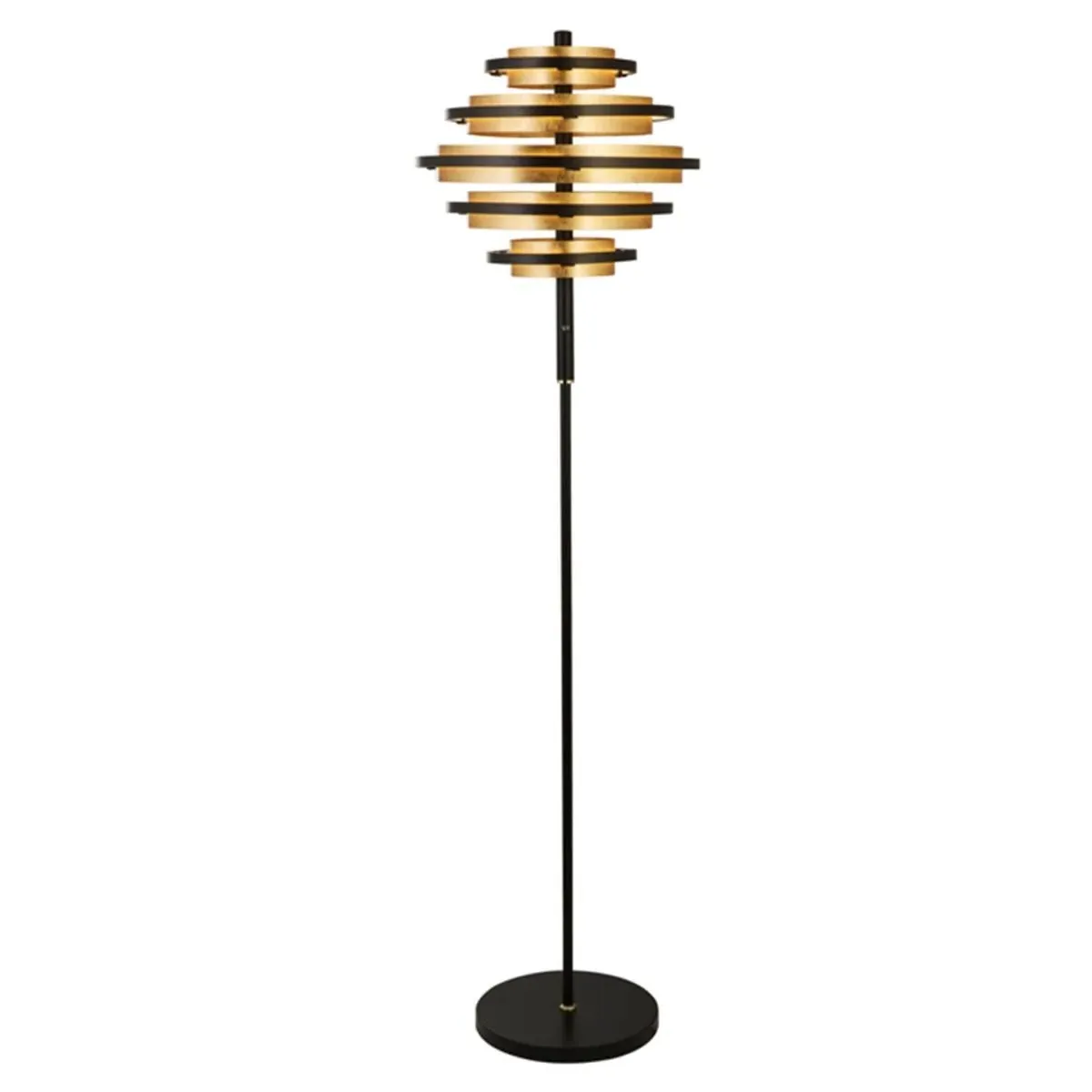 Hive 5-Light LED Dimmable Floor Lamp - Black, Gold product