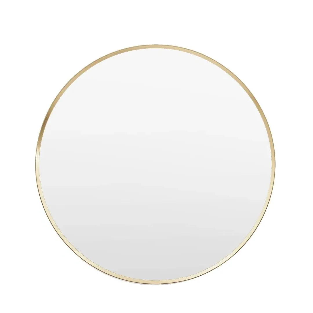 Holworth Round Mirror 60cm - Gold, Metal product