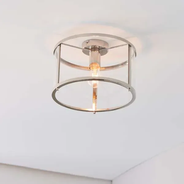 Hopton Flush Ceiling Light - Polished Nickel product